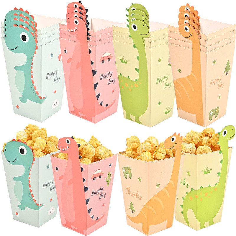 Event Party Box - 4Pcs Cartoon Dinosaur Boxes Dinosaur Pop