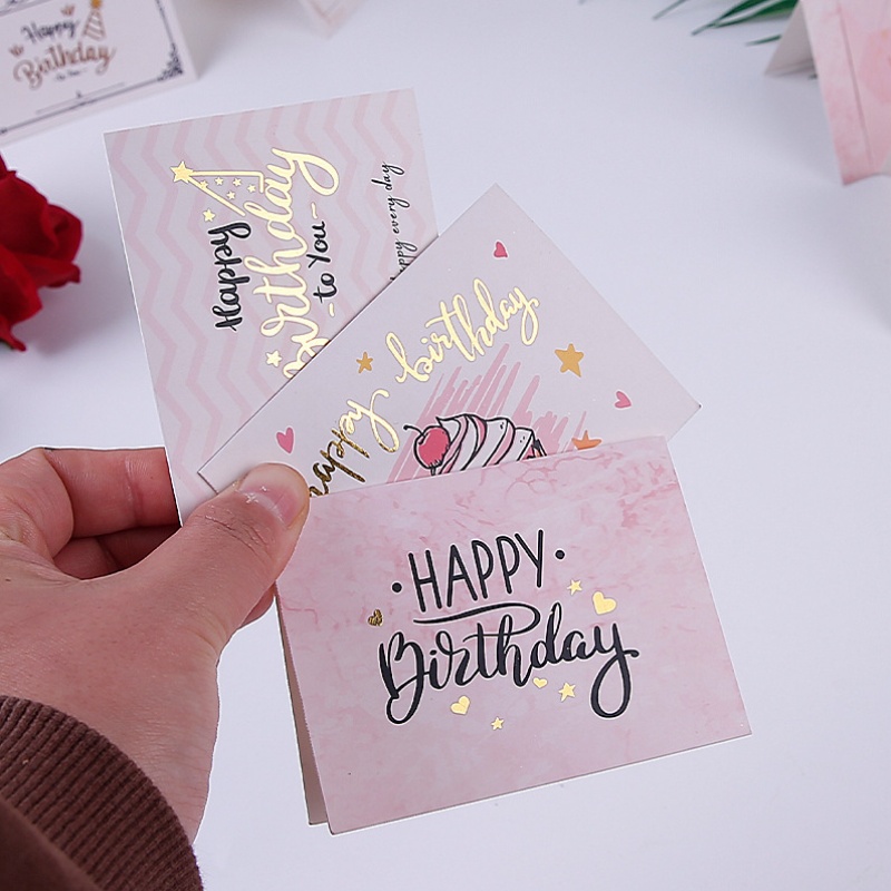 Party Event Supplier - 100 szt. Złote, tłoczone kartki składane