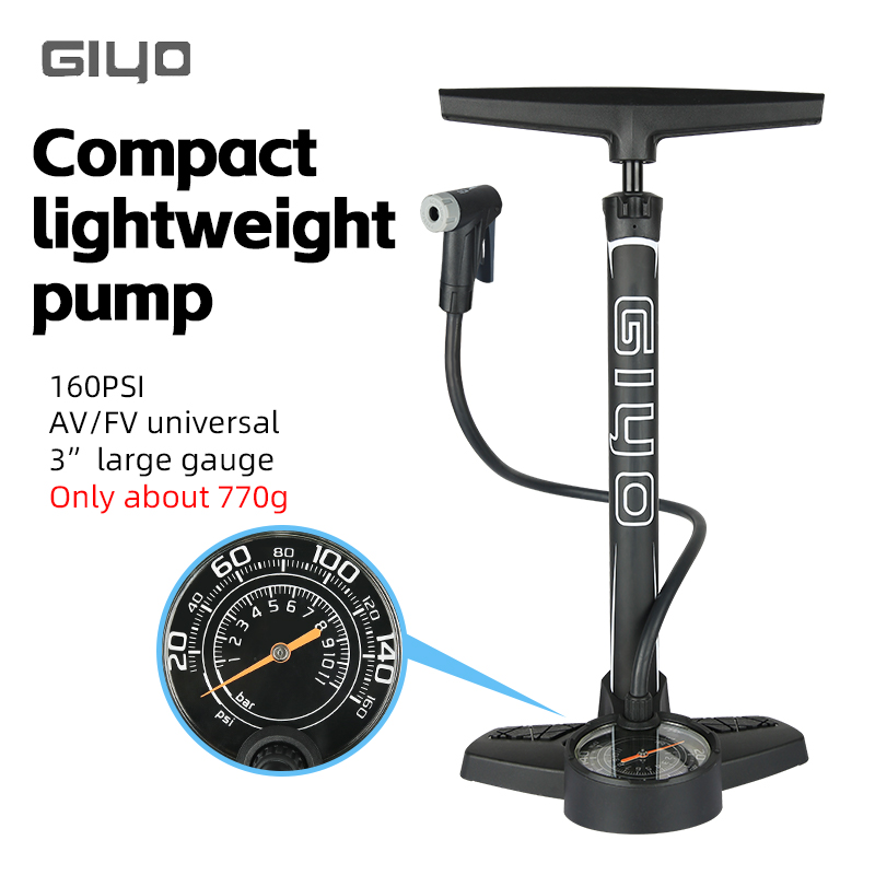 Balloon Pump Hand - GIYO 160PSI rowerowa pompka podłogowa MTB