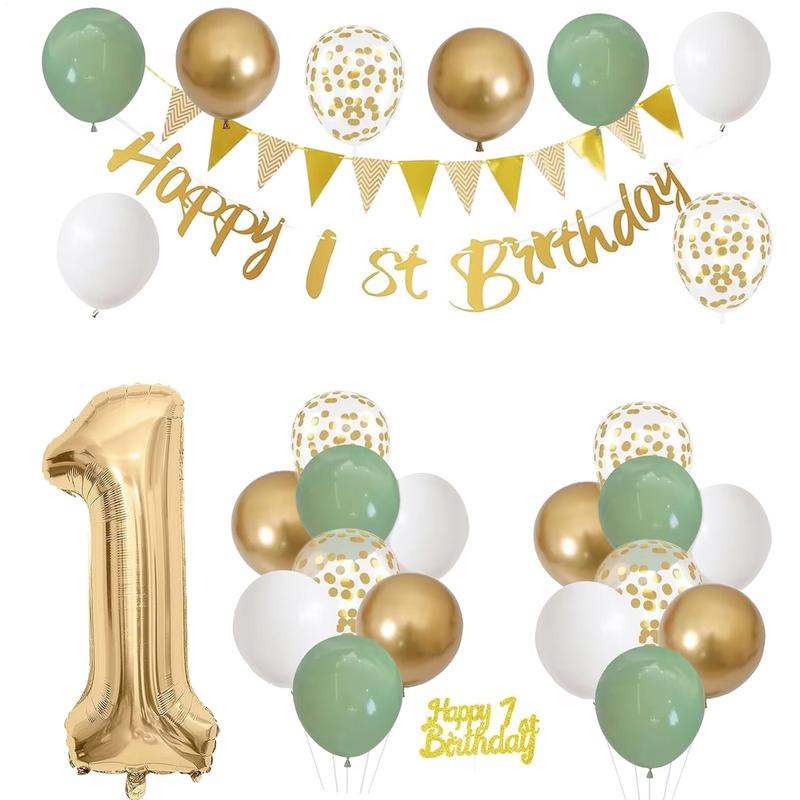 28 szt. Zestaw dekoracji urodz – Party Banner Gold recenzja i cena
