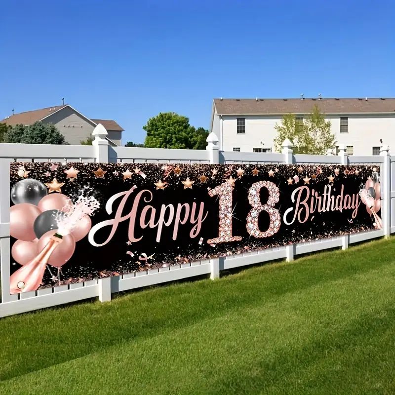 Baner na 18. urodziny, dekorac – Party Banner Gold recenzja i cena